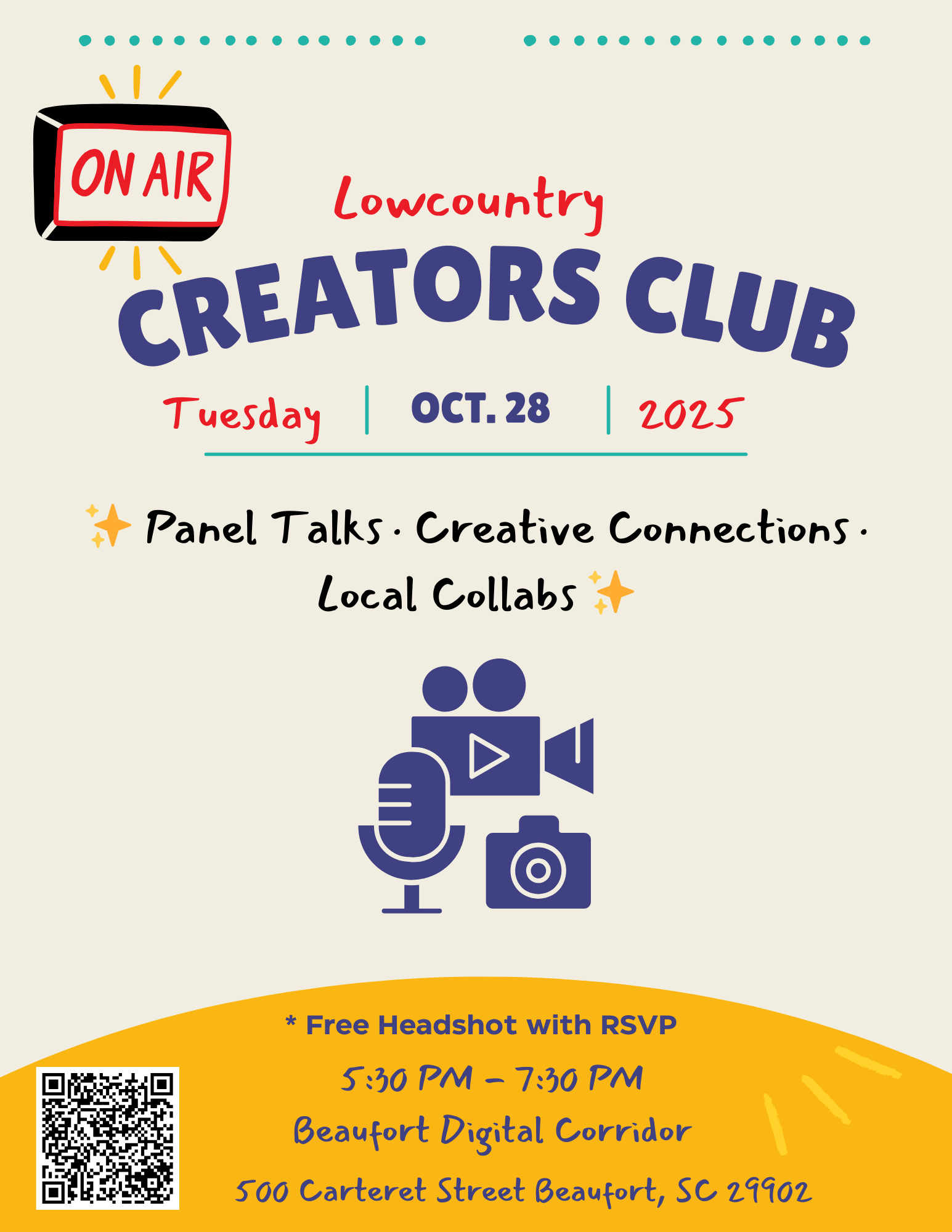 Lowcountry Creators Club: October 28 Meetup at Beaufort Digital Corridor